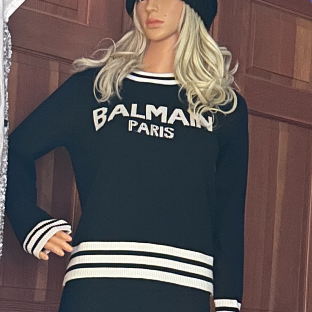 Authentic Balmain intarsia-knit logo jumper. - Picture 16 of 16